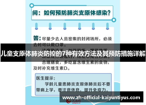 儿童支原体肺炎防控的7种有效方法及其预防措施详解