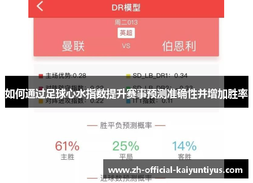 如何通过足球心水指数提升赛事预测准确性并增加胜率